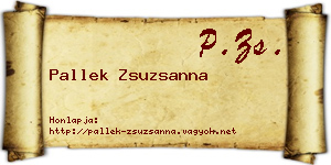 Pallek Zsuzsanna névjegykártya